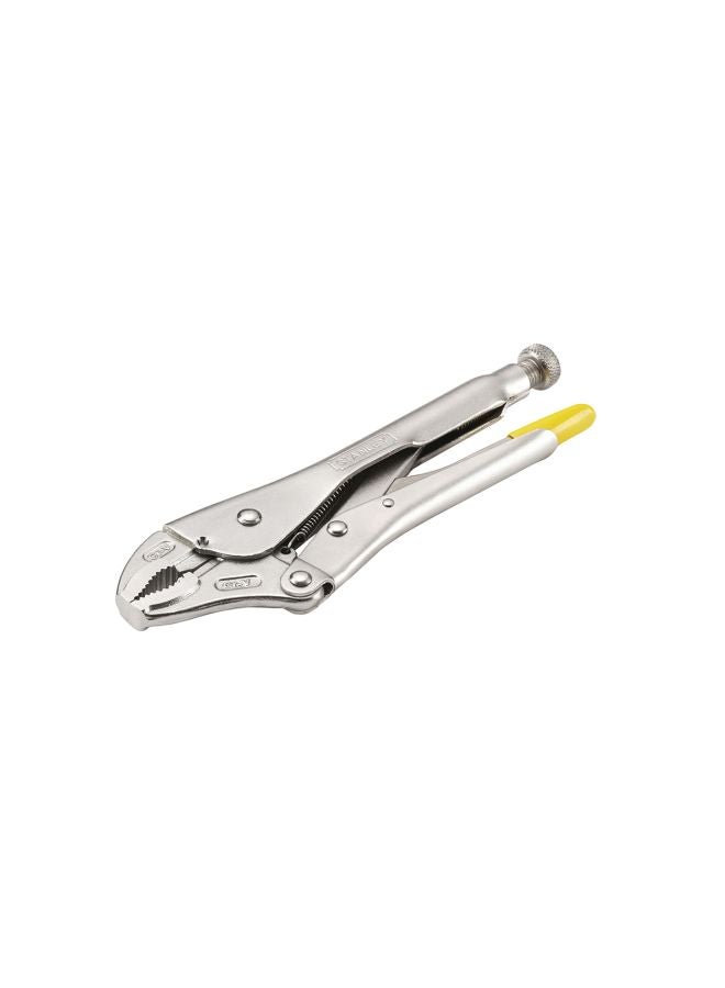 Curved Jaw Locking Plier Silver/Yelow 9inch