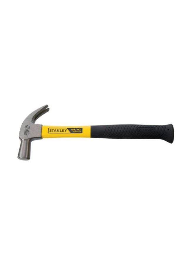 Stanley Fiberglass Claw Hammer Yellow/Black/Silver - Image 1
