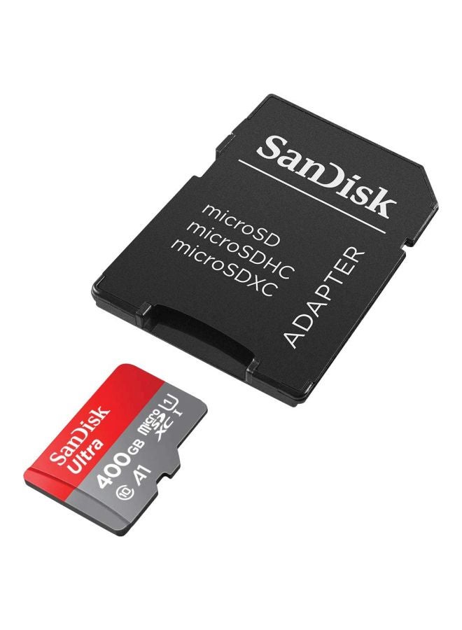 سانديسك - بطاقة سانديسك ألترا MicroSDHC UHS-I سعة 400 جيجابايت مع محول بسرعة تصل إلى 100 ميجابايت/ الثانية 400 GB - Image 1