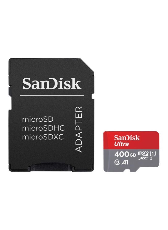 سانديسك - بطاقة سانديسك ألترا MicroSDHC UHS-I سعة 400 جيجابايت مع محول بسرعة تصل إلى 100 ميجابايت/ الثانية 400 GB - Image 1