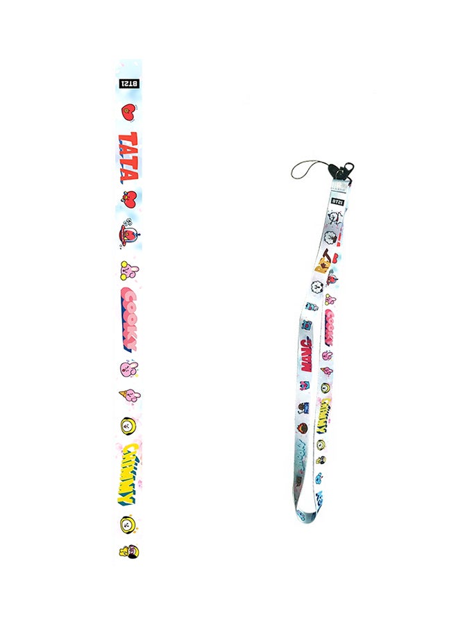 كول بيبي حبل قصير مع حمالة مزين برسومات كرتونية أبيض/أحمر/أصفر
