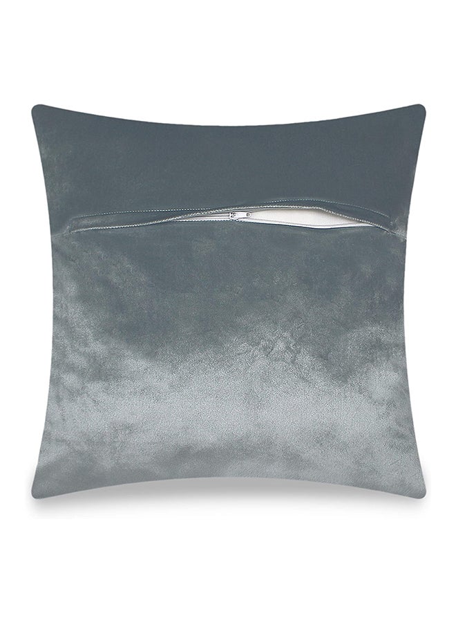 فيلاتو غطاء وسادة مطرز بتصميم شعار ميدوسا مطرز رمادي/ذهبي 45 x 45سم - Image 4