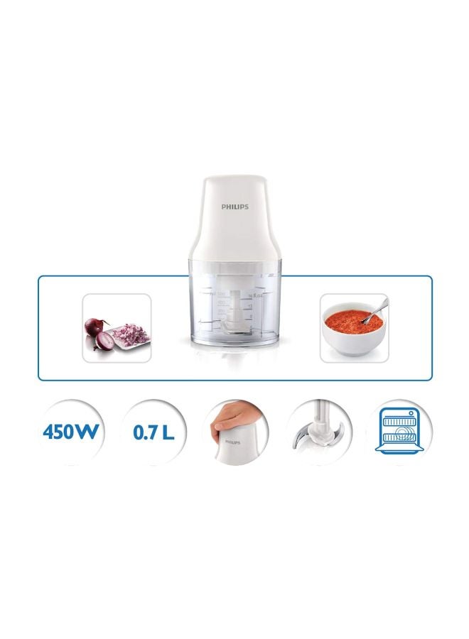 Philips Chopper 0.7L 450W 0.7 L 450.0 W HR1393/01 White - Image 2