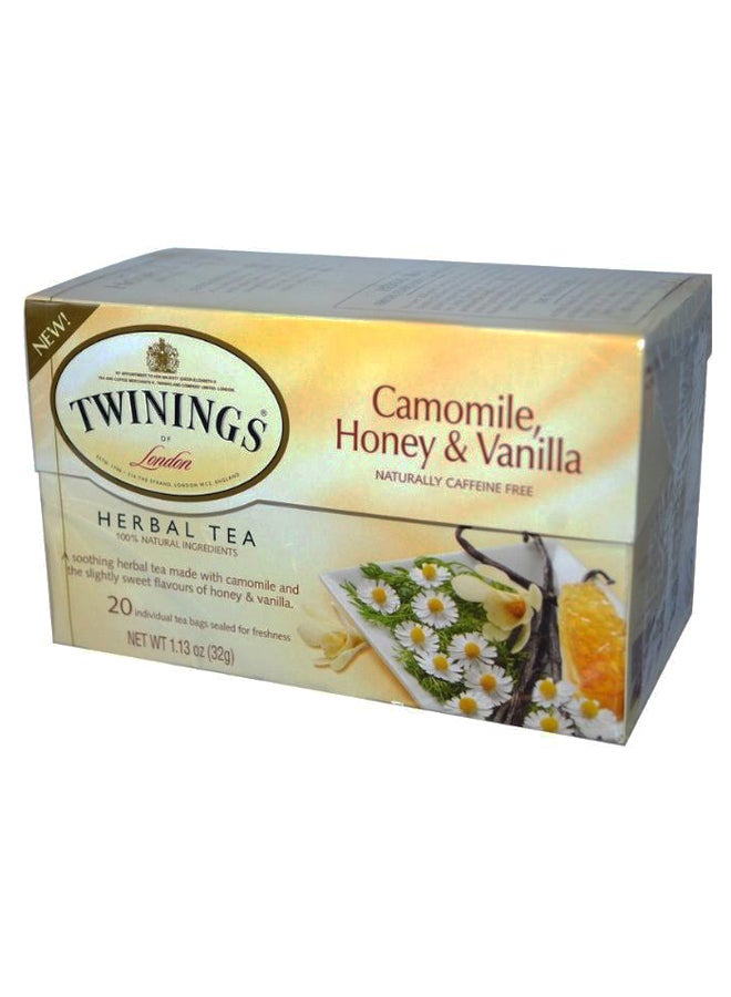 Twinings Camomile Honey And Vanilla - 20 Herbal Tea Bags - Image 1