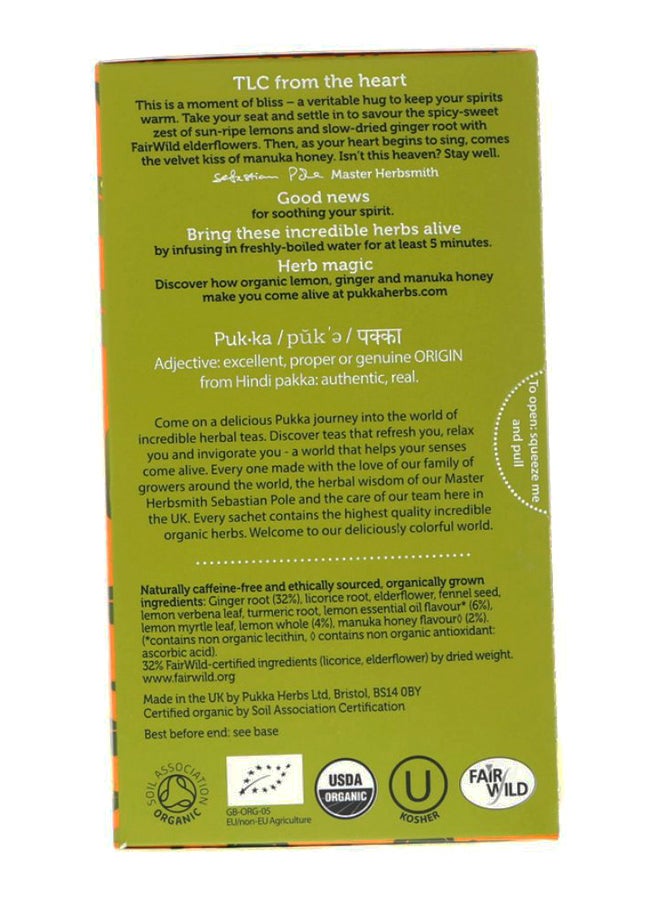 بوكا عسل المانوكا بالليمون والزنجبيل - 20 كيس شاي عشبي - Image 2