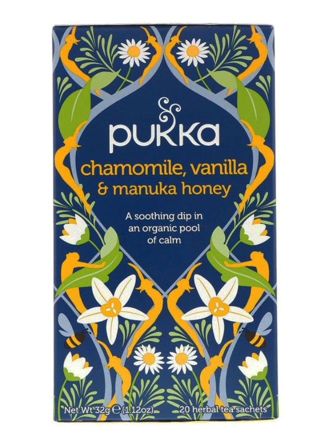 Pukka Chamomile Vanilla And Manuka Honey - 20 Herbal Tea Sachets - Image 1