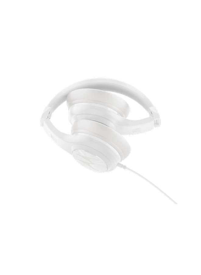 Motorola - Over-Ear Wired Headphones With Enhanced Bass White - Image 1