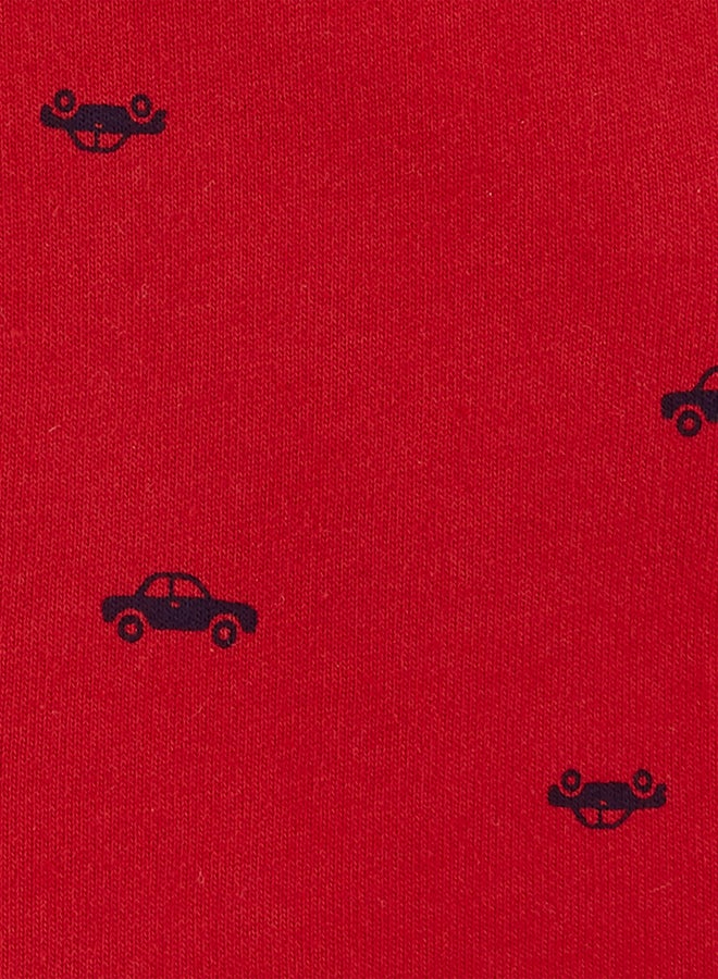 carter's 2-Piece Striped Tees With Shortalls Set Red - Image 3