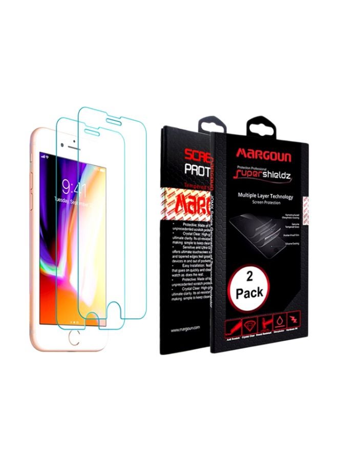 مارجون عبوة من لاصقتيْ حماية الشاشة لهاتف أبل آيفون 8 بلس شفاف - Image 1