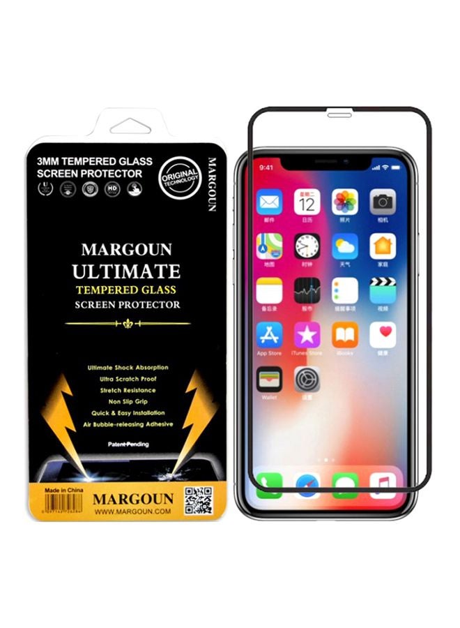 MARGOUN Ultimate Tempered Glass Screen Protector For Apple iPhone XR Black/Clear - Image 5