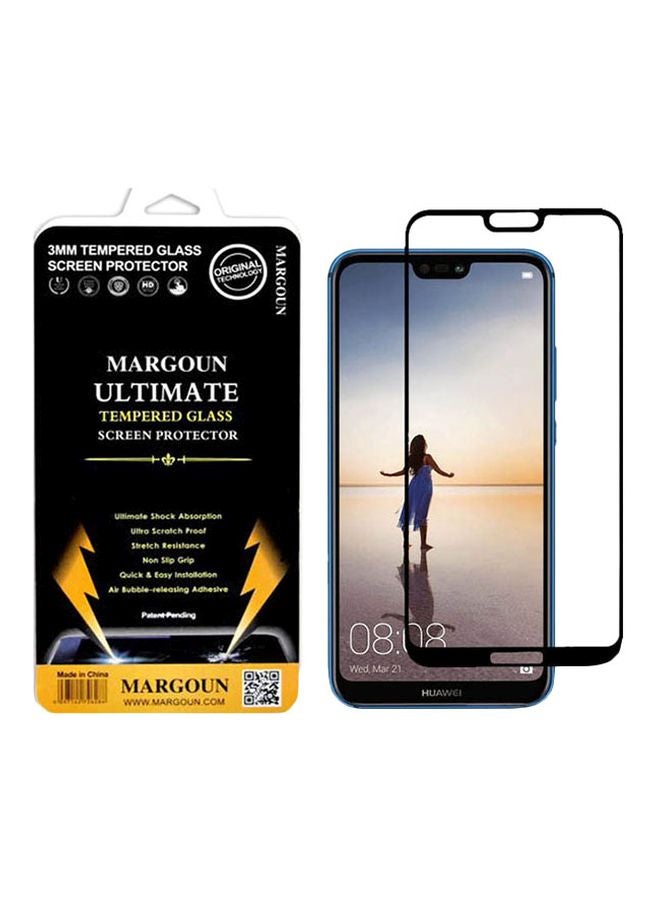 مارجون لاصقة حماية الشاشة 5D من الزجاج المقوى لهاتف هواوي P20 لايت/نوفا 3E أسود / شفاف - Image 2