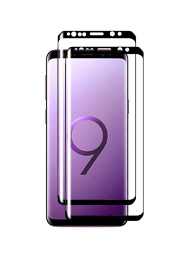MARGOUN 2-Piece 5D Screen Protector For Samsung Galaxy S9 Plus Black/Clear - Image 1