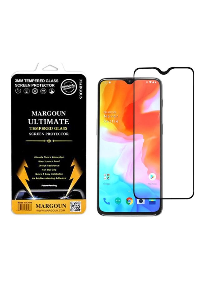 MARGOUN 3D Tempered Glass Screen Protector For OnePlus 6T Black - Image 1