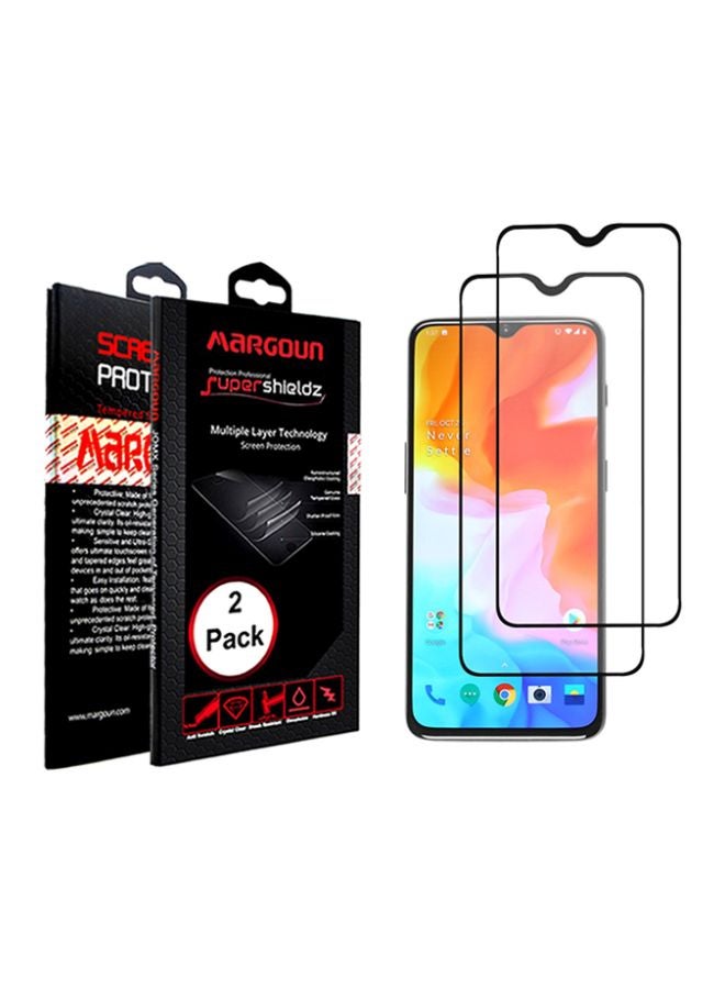 MARGOUN 2-Piece Super Sheildz Multi Layered Screen Protector For OnePlus 6T Black/Clear - Image 2