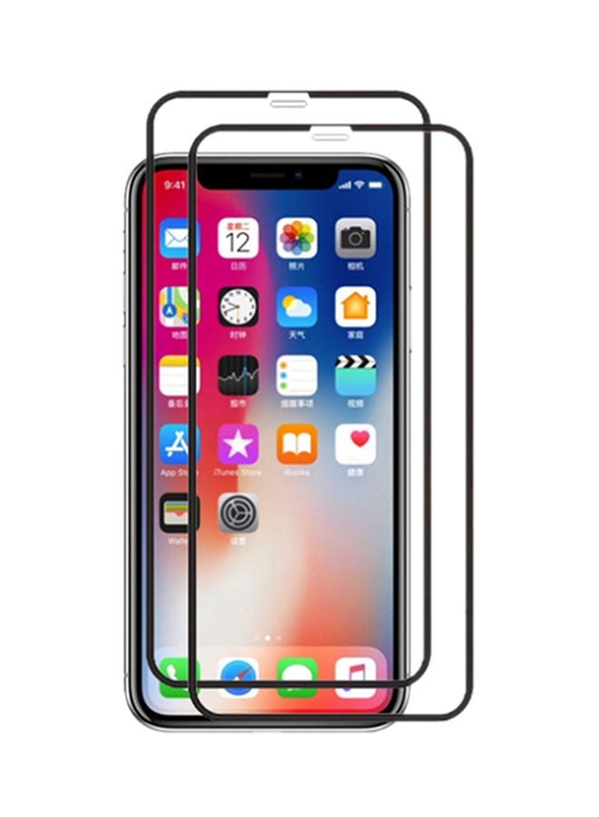 MARGOUN Pack Of 2 Screen Protector For Apple iPhone XS Max Clear/Black - Image 1