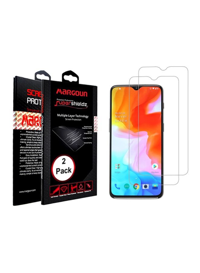 MARGOUN 2-Piece Super Shieldz Screen Protector For OnePlus 6T Clear - Image 1