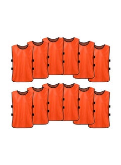 LIXADA 12-Piece Soccer Pinnies Quick Drying Footbal Vest Team Training Bibs  - Image 1