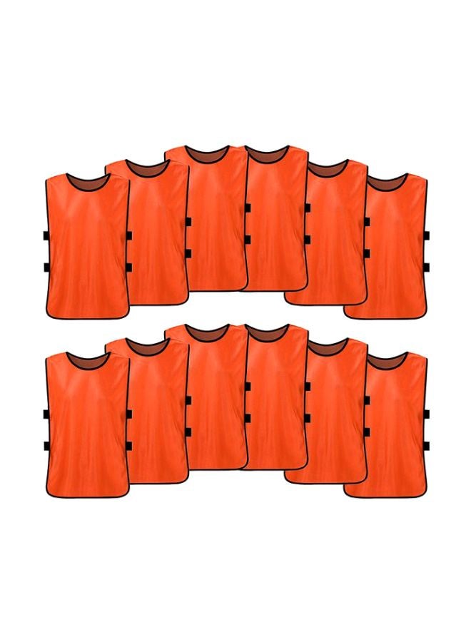 LIXADA 12-Piece Soccer Pinnies Quick Drying Footbal Vest Team Training Bibs - Image 1