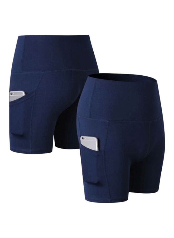 LIXADA High Waist Yoga Shorts With Pocket M  - Image 1