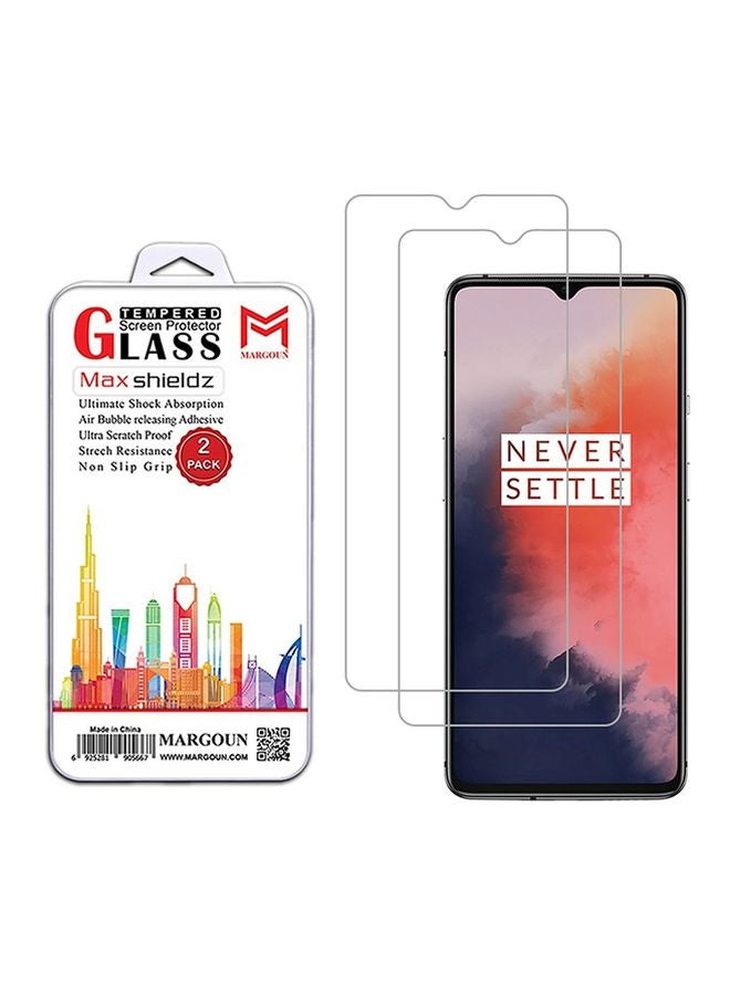 مارجون قطعتان من لاصقة حماية ماكس شيلدز للشاشة من الزجاج المقوى لهاتف ون بلس 7T شفاف - Image 2