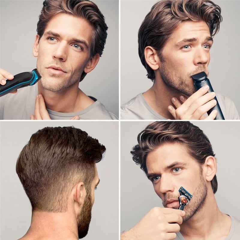 BRAUN 7-In-1 Beard Trimmer And Hair Clipper Black/Blue - Image 5
