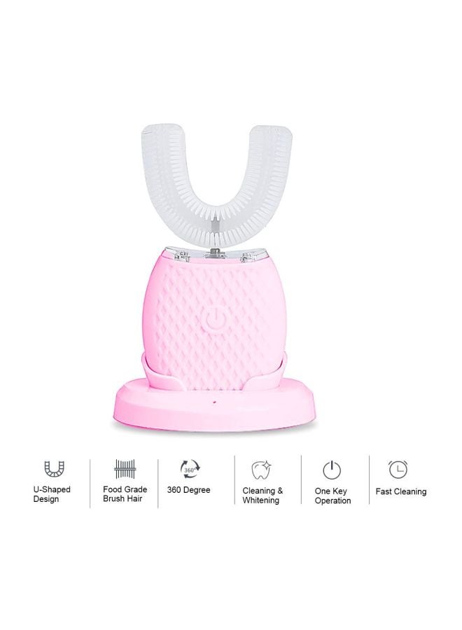Go Smile U-Shaped Ultrasonic Electric Toothbrush Pink/White  - Image 3