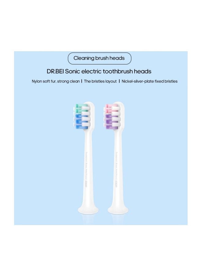 Xiaomi 2-Piece Dr. Bei Sonic Toothbrush Head White - Image 3