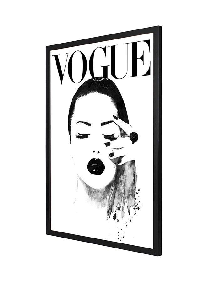 LOWHA Vogue Wall Art Frame Painting Black/White/Grey 53 x 73centimeter 