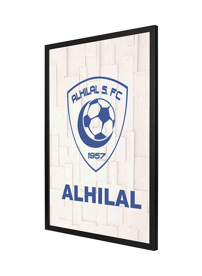 LOWHA - Al Hilal 1957 FC Wall Art Frame Painting Beige/Blue 53 x 73centimeter - Image 1