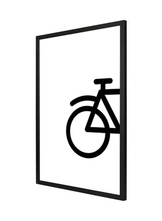 Bike Back Portion Wall Art Frame Painting Black/White 53 x 73cm - v1587556214/N36577138A_1