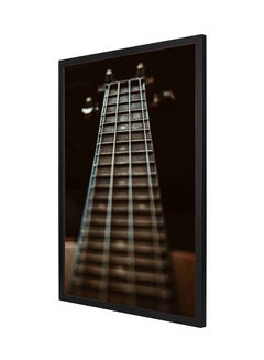 Guitar Strings Wall Art Frame Painting Multicolour 53 x 73cm