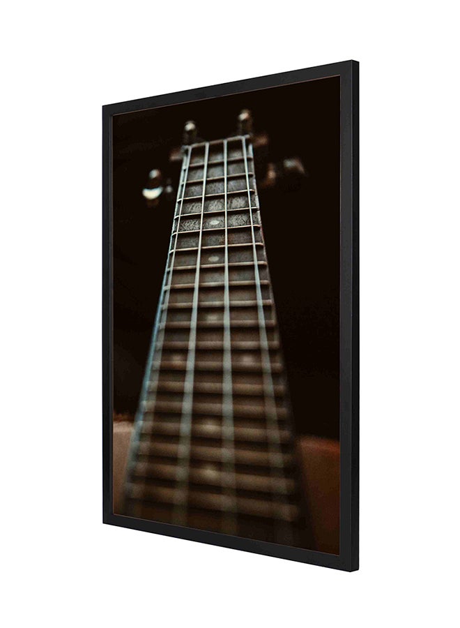 LOWHA - Guitar Strings Wall Art Frame Painting Multicolour 53 x 73cm - Image 1