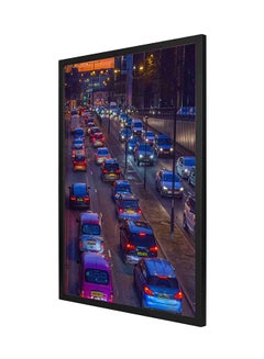 LOWHA Cars On Road Wall Art Frame Painting Multicolour 53 x 73cm 