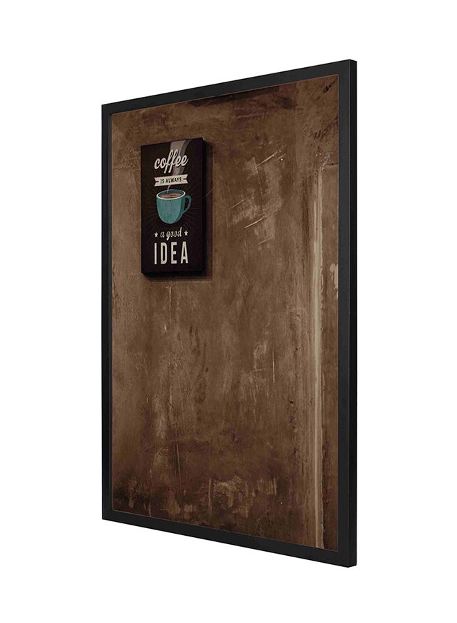 LOWHA Coffee Is Always A Good Idea Wall Art Frame Painting Multicolour 53 x 73cm