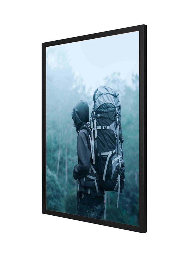 LOWHA Man Wearing Hoodie Wall Art Frame Painting Multicolour 53 x 73cm