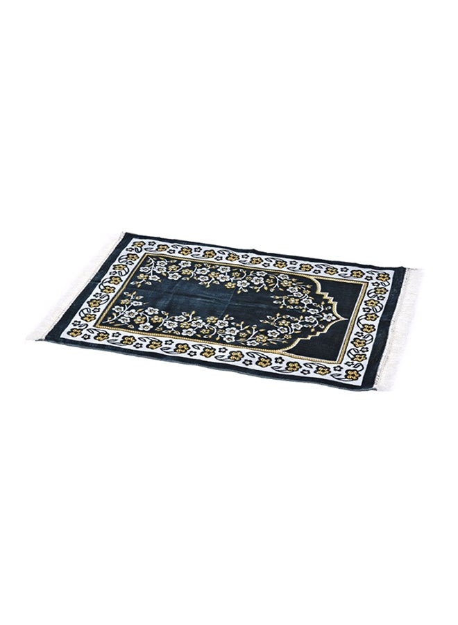 Flower Printed Prayer Mat Blue/White 40 x 60cm