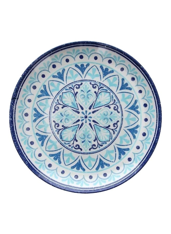 Tognana Melamine Round Tray Blue/White 45cm 