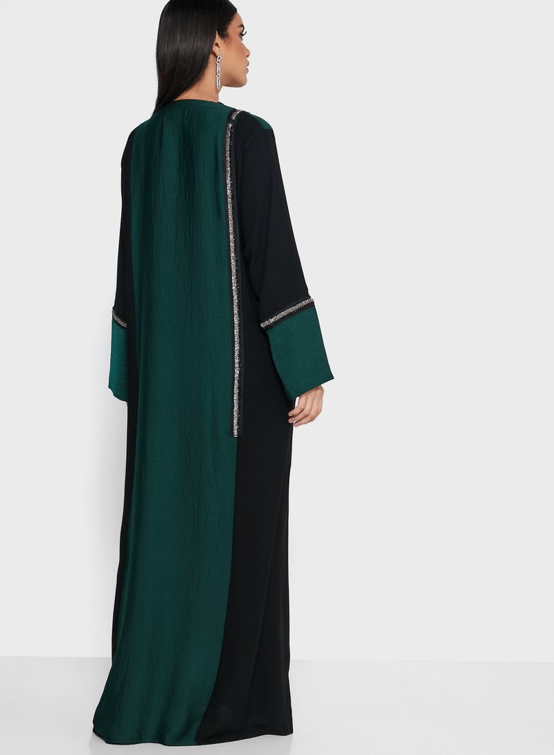 Haya's Closet - Colorblock Abaya Multicolour - Image 1