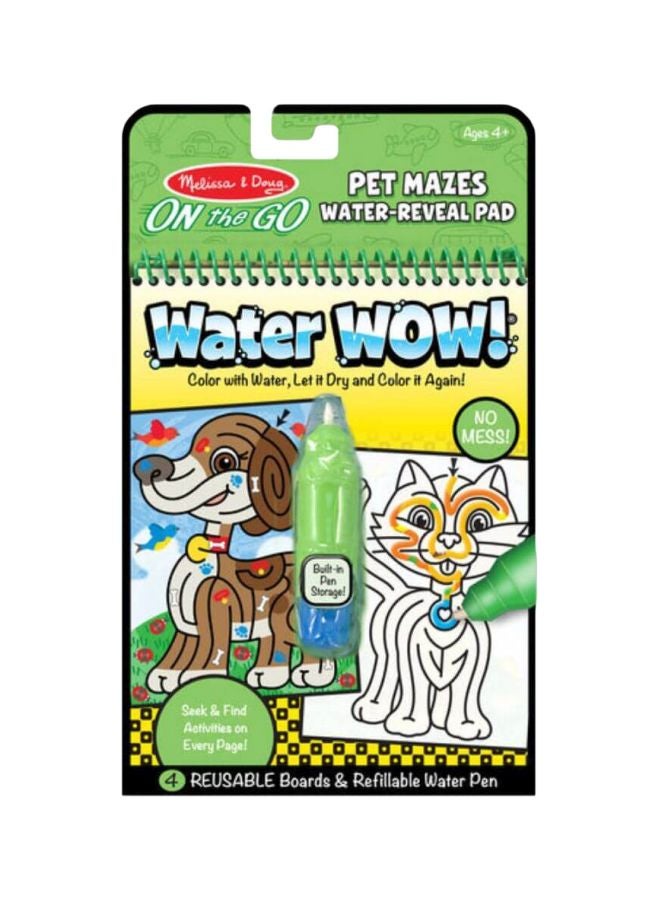 Melissa & Doug Water Wow Pet Mazes Water Reval Pad And Pen Set Multicolour - Image 1