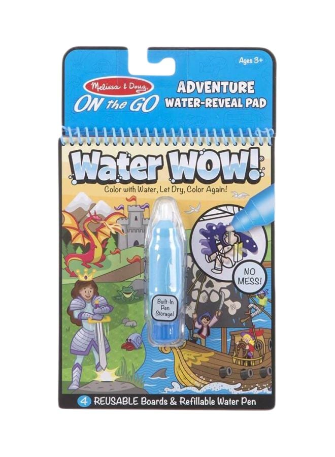 Melissa & Doug Water Wow! Adventure Themed Water Reveal Drawing Pad Blue/White/Violet - Image 1