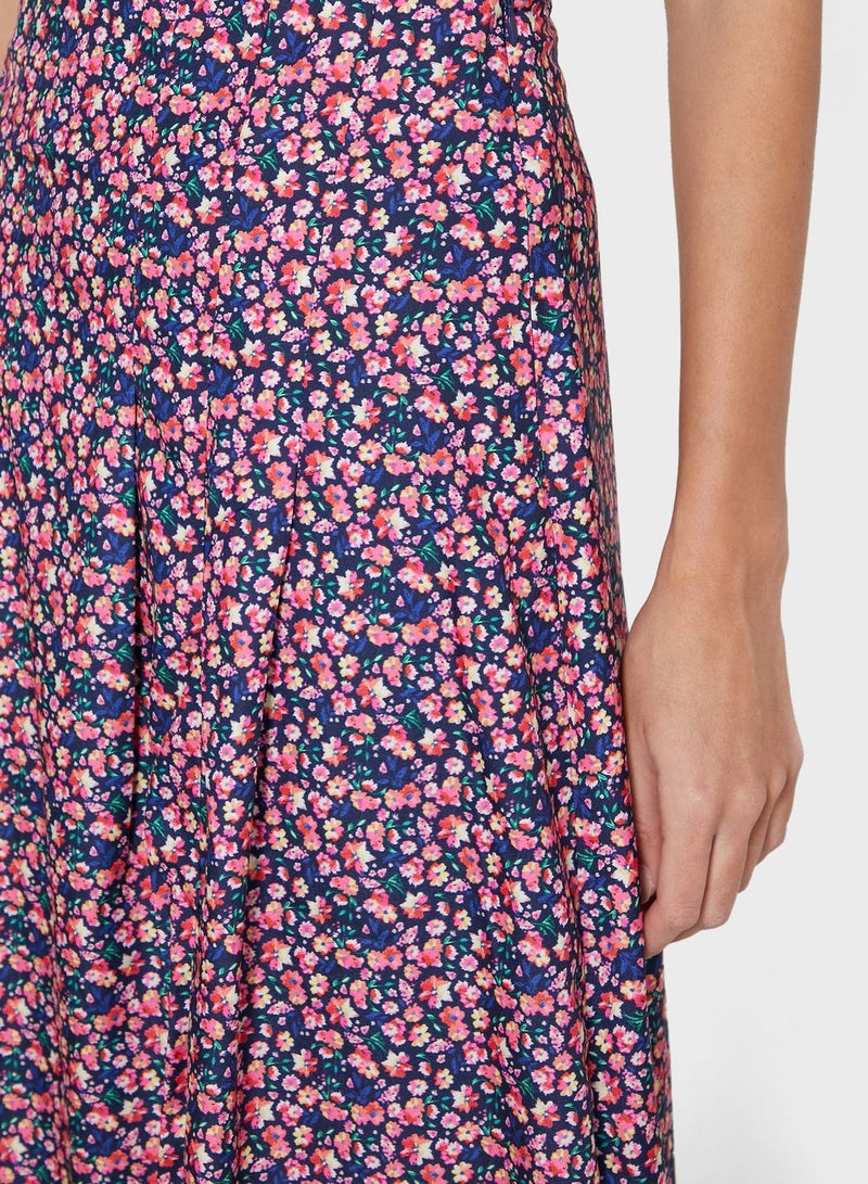 RINA Floral Print Square Neck Top Prints  - Image 3
