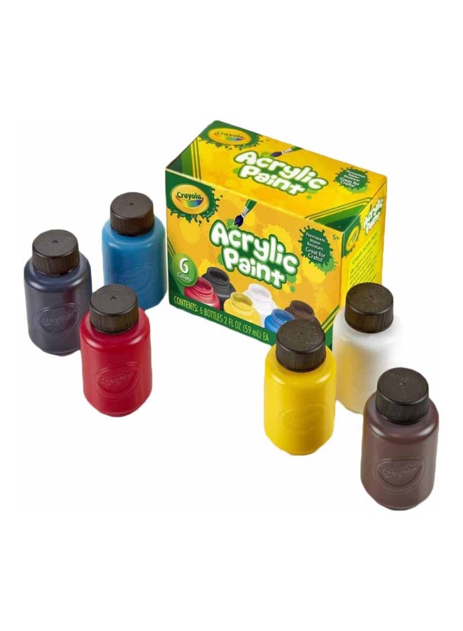 Crayola 6-Piece Acrylic Paint Set H00011230 Multicolour - Image 1
