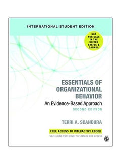 Essentials of Organizational Behavior: An Evidence-Based Approach Paperback English by Terri A. Scandura