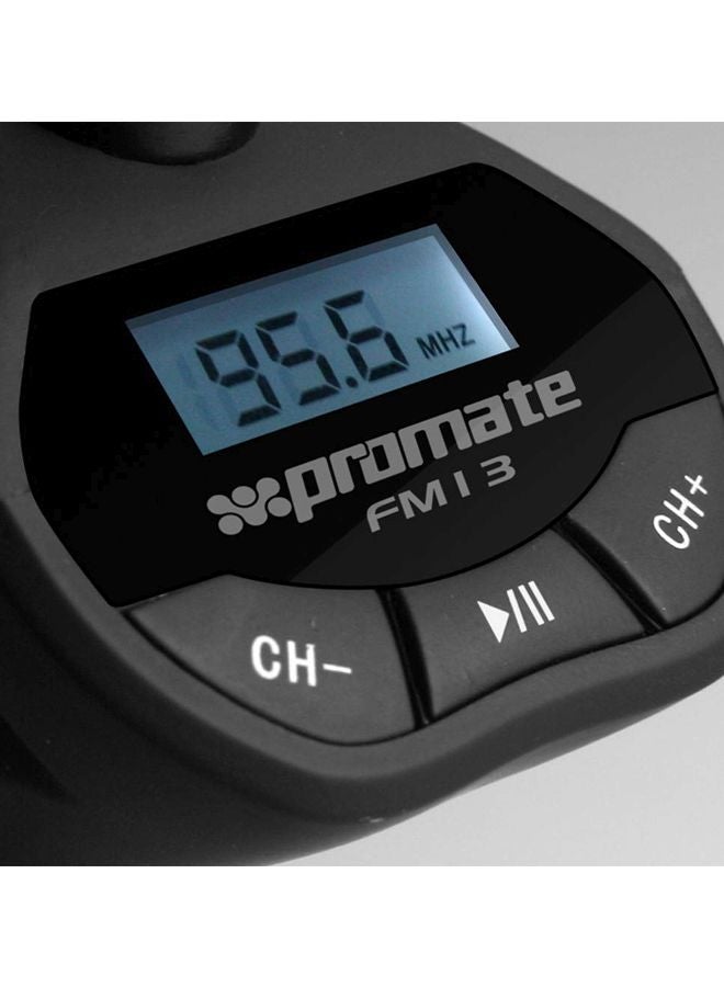 Universal USB FM Transmitter Smartphone Holder Black