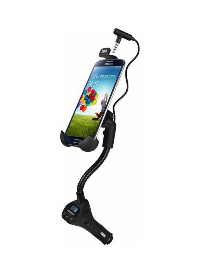 Universal USB FM Transmitter Smartphone Holder Black