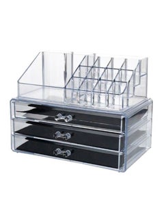 YupFun Acrylic Cosmetic Organizer Clear/Black  - Image 1