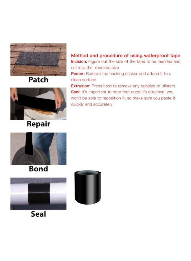 Waterproof Flex Tape For Garden Hose Pipe Black 10x8x8cm - Image 4