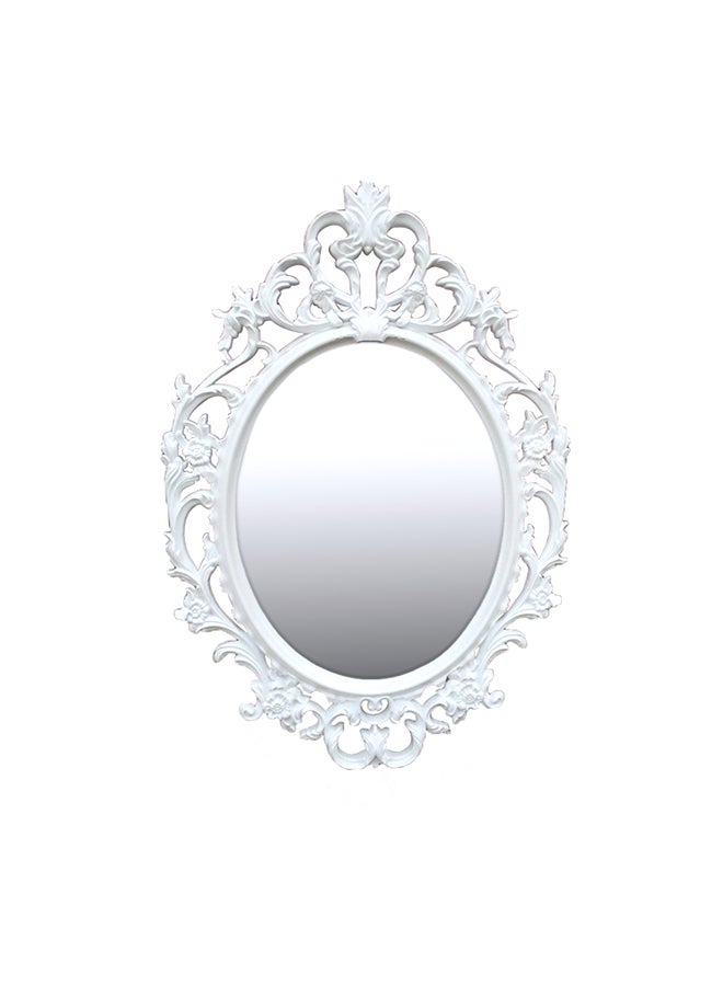 European Style Wall Mounted Mirror White 36x52x4cm
