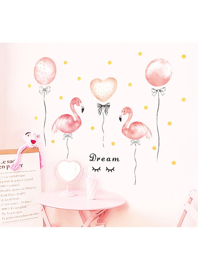 Decorative Flamingo Pattern Wall Sticker Multicolour 50 x 70centimeter