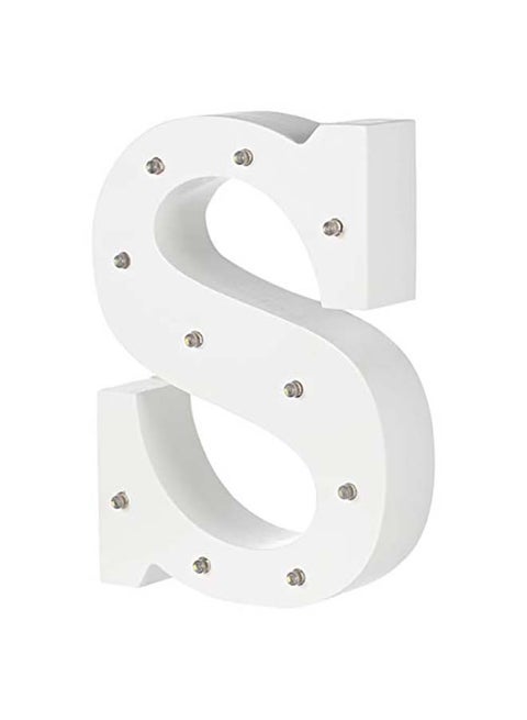 إضاءة Led للزينة على شكل حرف S أبيض 16 x 16Ø³Ù†ØªÙŠÙ…ØªØ±